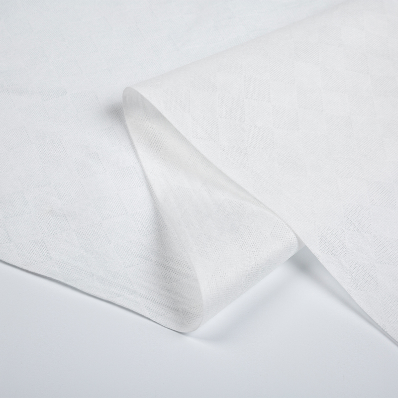 Snáithín bambú mór cearnach leath-tras spunlace nonwoven